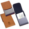 מארז יוקרתי אלומניום ועור לכרטיסי ביקור ממותג