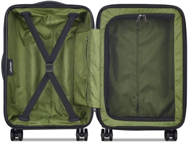 מזוודה טרולי קשיחה מתרחבת 20 אינץ' דגם JH004C מבית Jeep ממותגת